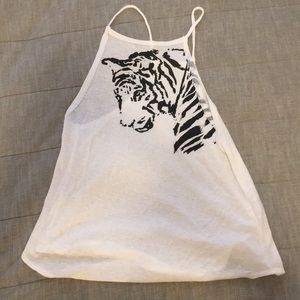 Free People tank with tiger graphic